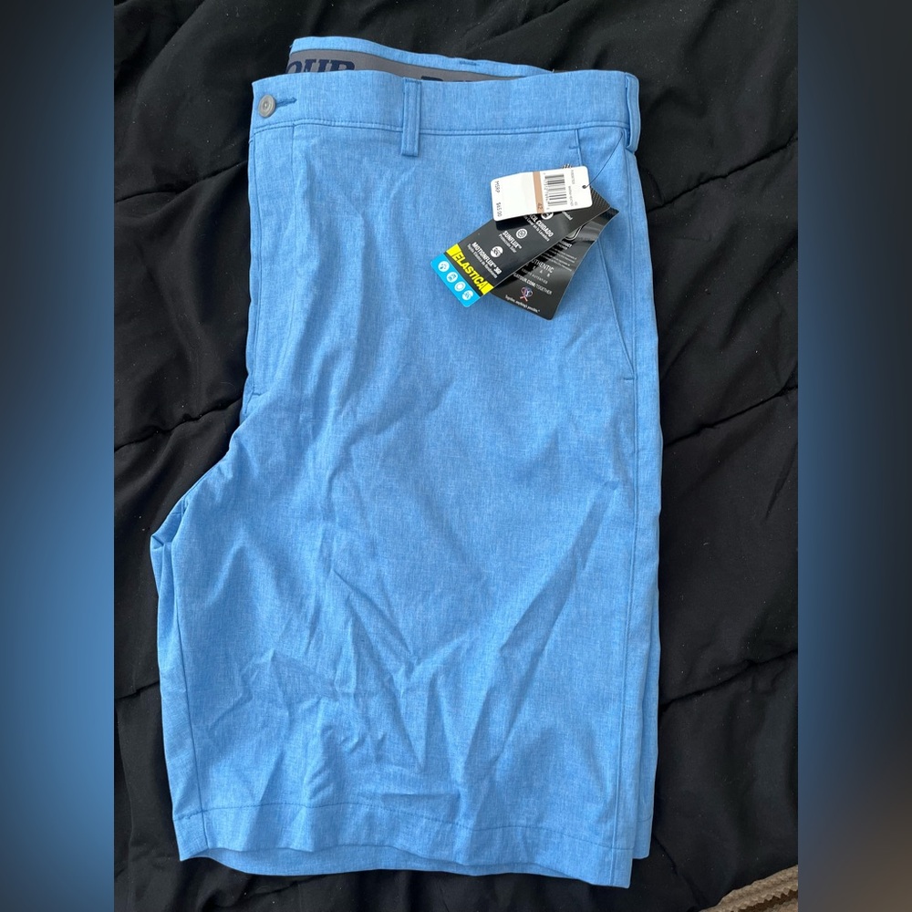 PGATOUR. Men’s blue shorts. Brand new never worn. Elastic stretch